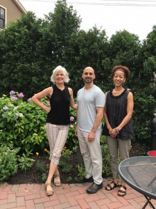 From left to right, our physical therapists: Kate Horrigan, PT, David Vrsalovic, MS, PT, Cert MDT, L.Ac, and Cathy Stephenson Vrsalovic. MS, PT, MSW.